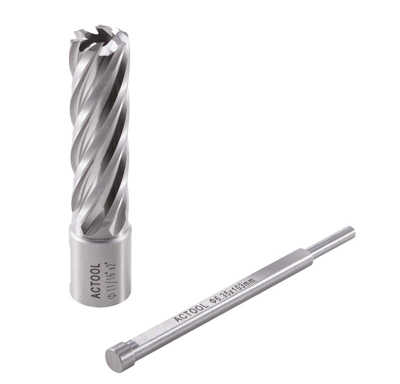 ACTOOL 11/16" Diameter Ã— 2" Depth of Cut HSS ANNULAR Cutter with 3/4'' Weldon Shank - Image 5